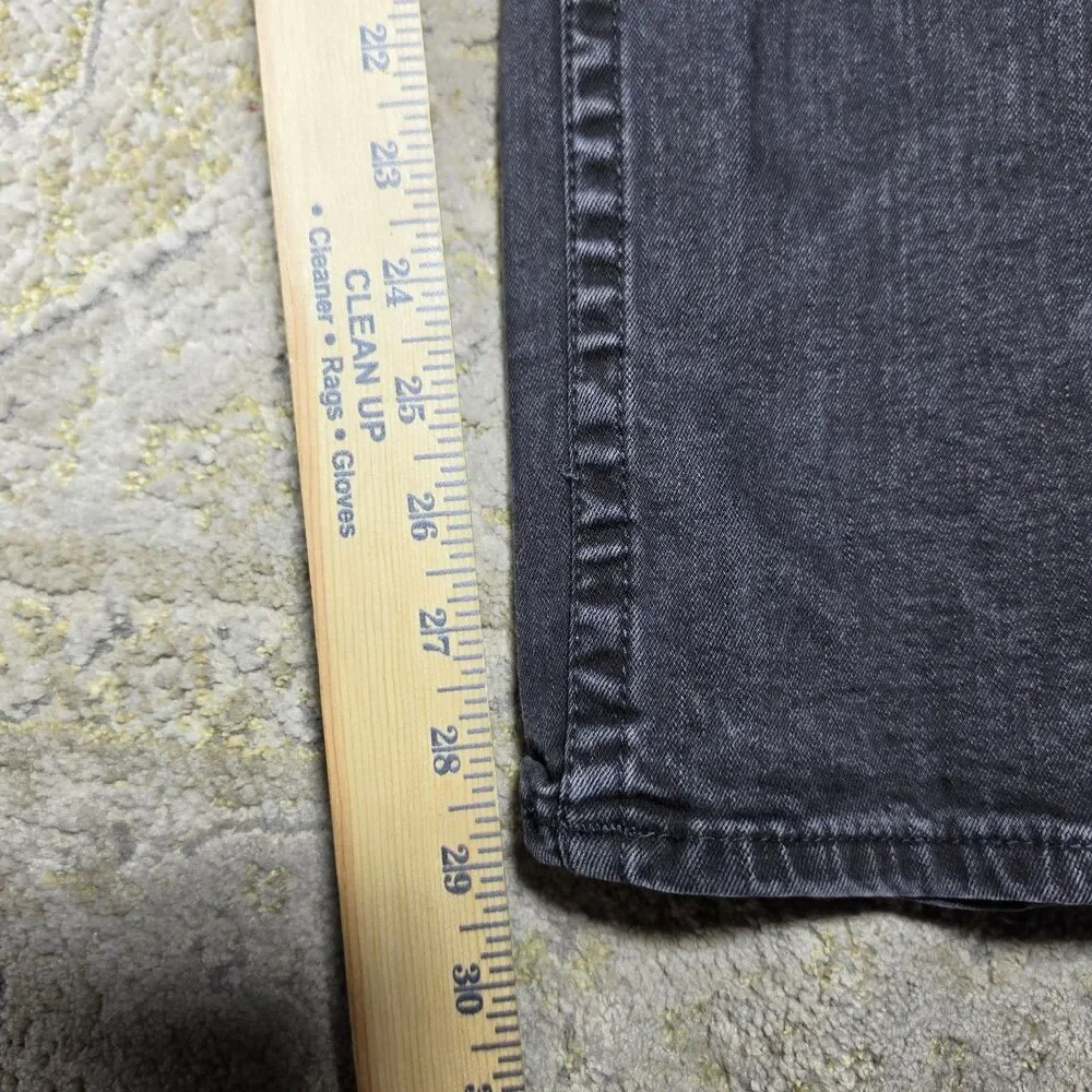 True Religion Jeans Mens 42x29 Black Ricky  Relaxed Straight Denim